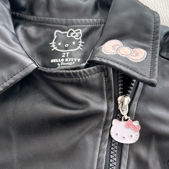 Hello Kitty Faux Leather Jacket 2T - Picture 4 of 5